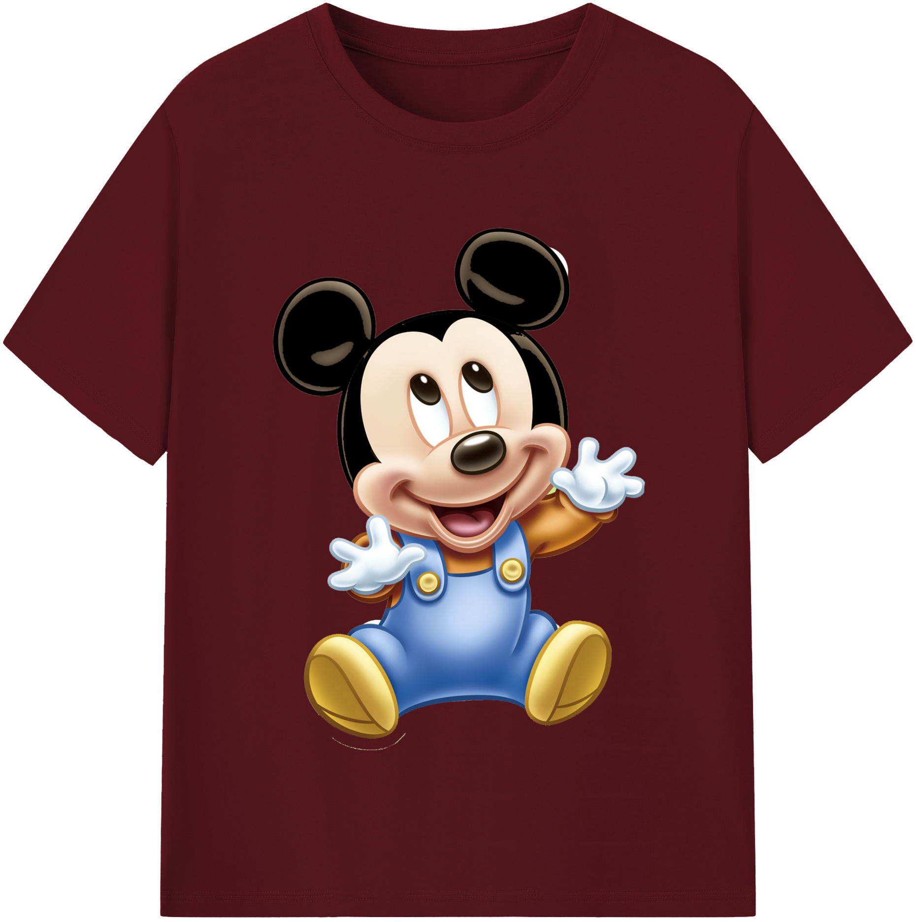 （画像用） ミッキーマウス Mickey Mouse 綿100％半袖Tシャツ（フロントプリント）